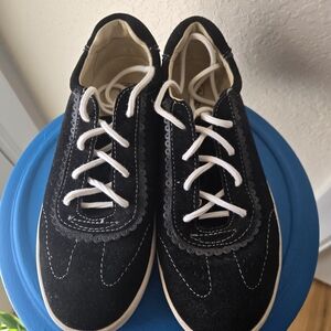 Spenco Womens Black Suede Shoe